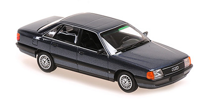 Voitures Civiles-1/43-Maxichamps-Audi 100 bleu met 1990 