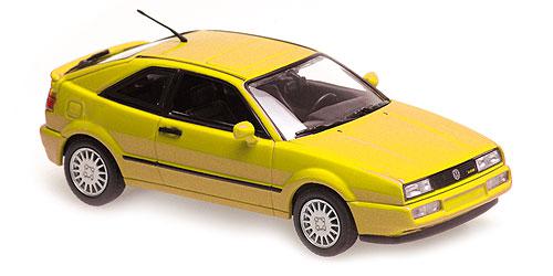 Voitures Civiles-1/43-Maxichamps-Vw corrado g60 jaune 1990 