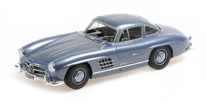 Voitures Civiles-1/18-Minichamps-Merc.300 sl (w198) bleu met 1955 