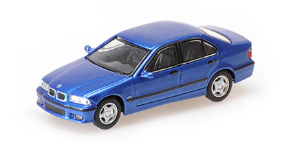 Voitures Civiles-1/87-Minichamps-BMW 3(E36) bleu met 1994 