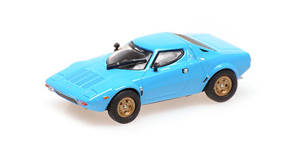 Voitures Civiles-1/87-Minichamps-Lancia stratos bleu 1974 
