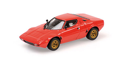 Voitures Civiles-1/87-Minichamps-Lancia stratos rouge 1974